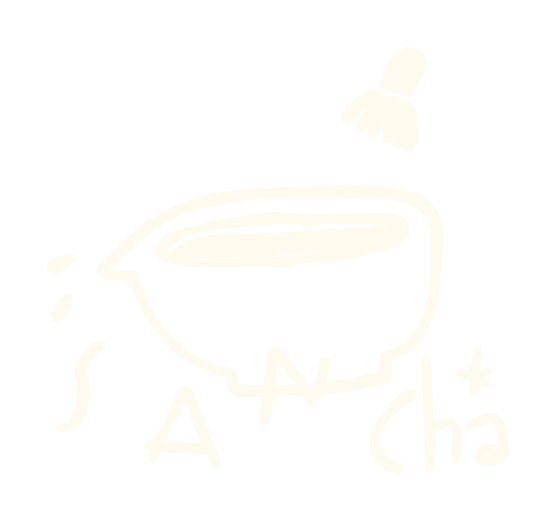 SANcha hand-drawn matcha bowl emblem